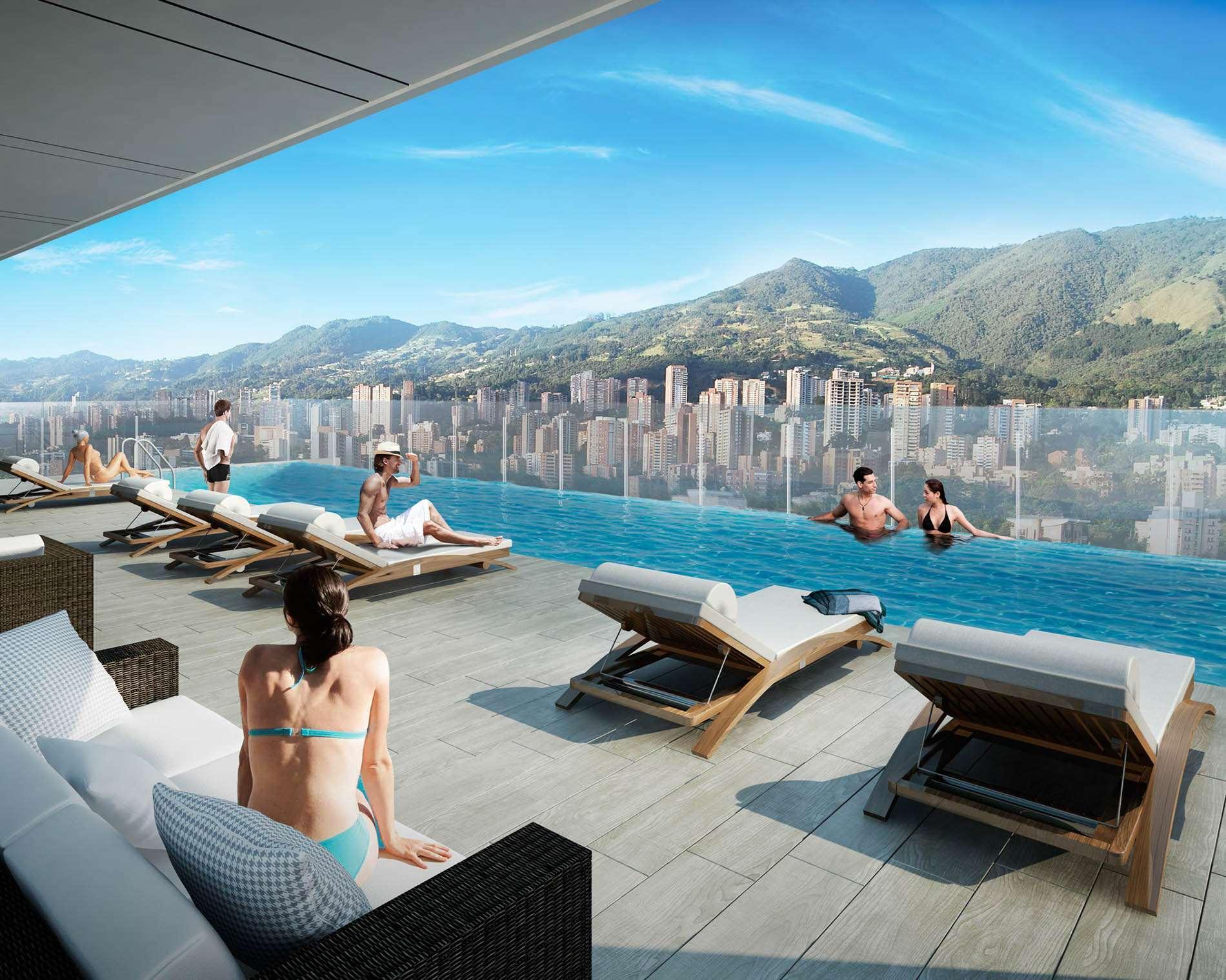 Hotel York Luxury Suites Medellin By Preferred Extérieur photo Sky Pool